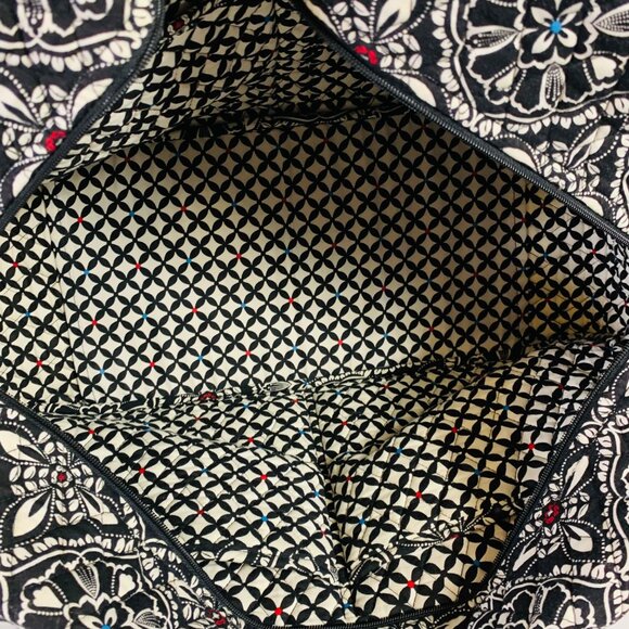 Vera Bradley Floral Grand Weekender Travel Bag Retro Stripes Adjustable Strap - Picture 5 of 16